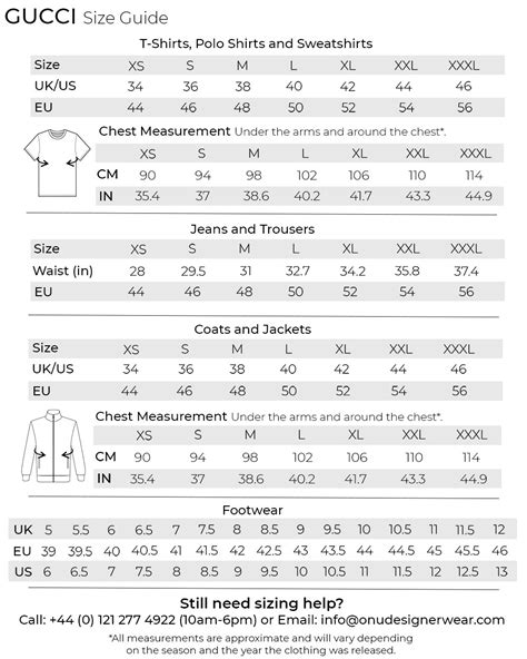 gucci shirt size 42 conversion|Gucci clothing size chart.